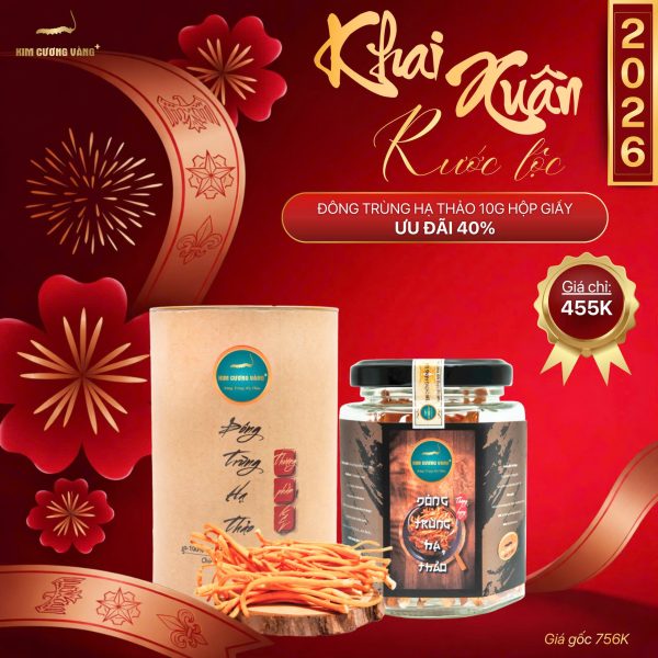 (🔥🔥🔥 ưu đãi 40%) ĐÔNG TRÙNG HẠ THẢO 10G HỘP GIẤY