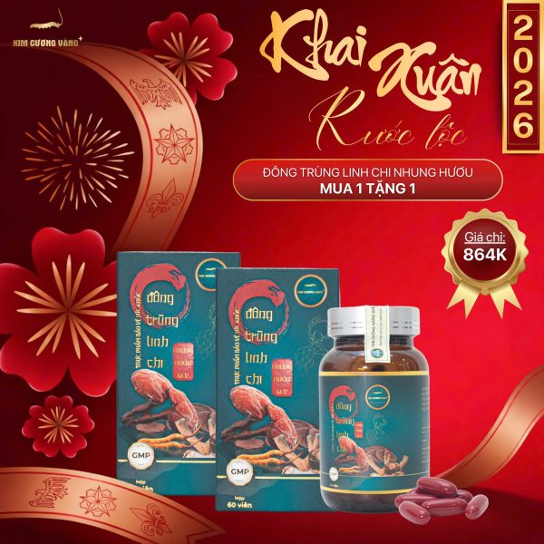 (🔥🔥🔥 MUA 1 TẶNG 1) ĐÔNG TRÙNG LINH CHI NHUNG HƯU